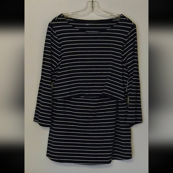GAP Tops - GAP Maternity Top for Year Round by Gap Body; Size XL; Navy with White Stripes
